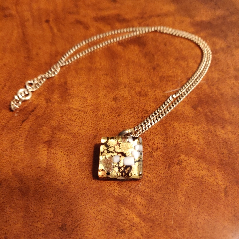 Murano glass charm necklace